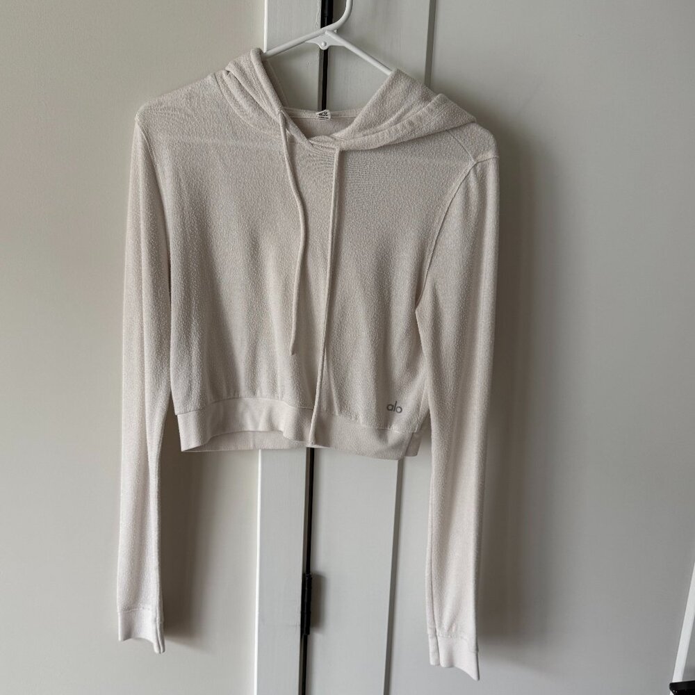 Alo Yoga Women's Too & From Cropped Hoodie Size Small